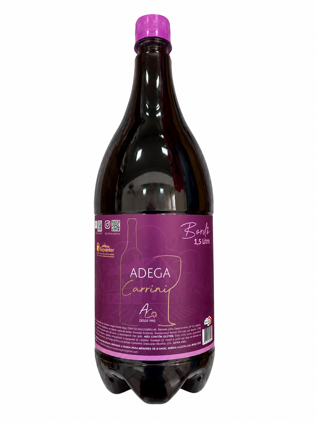 VINHO BORDÔ 1,5 LT ADEGA CARRINI