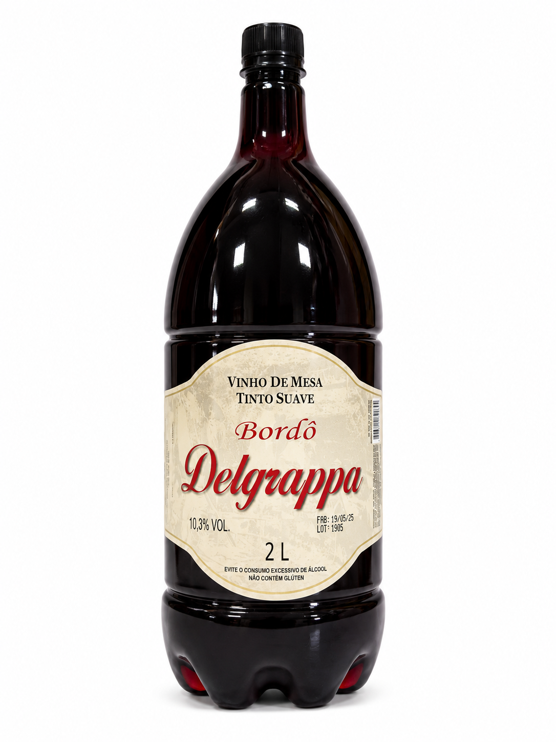 VINHO DE MESA TINTO SUAVE 2 LT DELGRAPPA