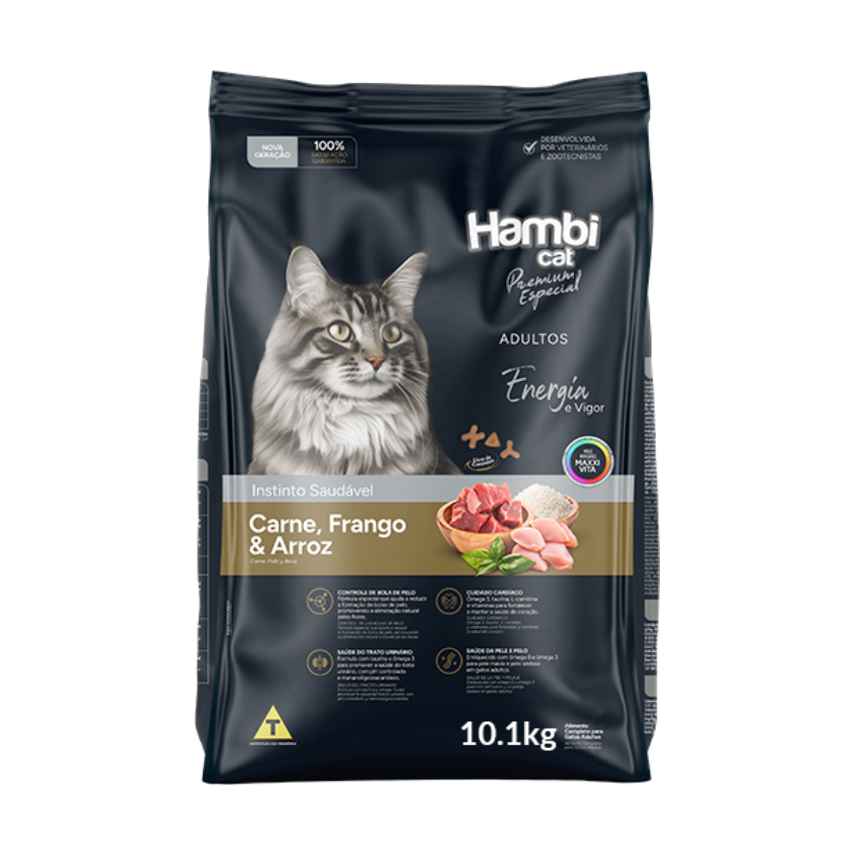 HAMBI CARNE, FRANGO E ARROZ 10,1 KGS