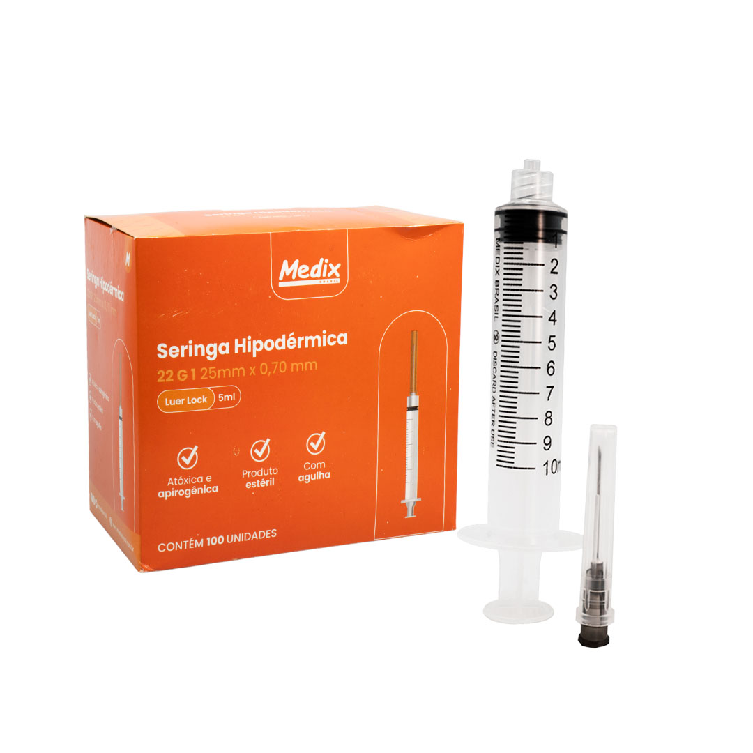 SERINGA HIPODÉRMICA DESCARTÁVEL 5 ML
