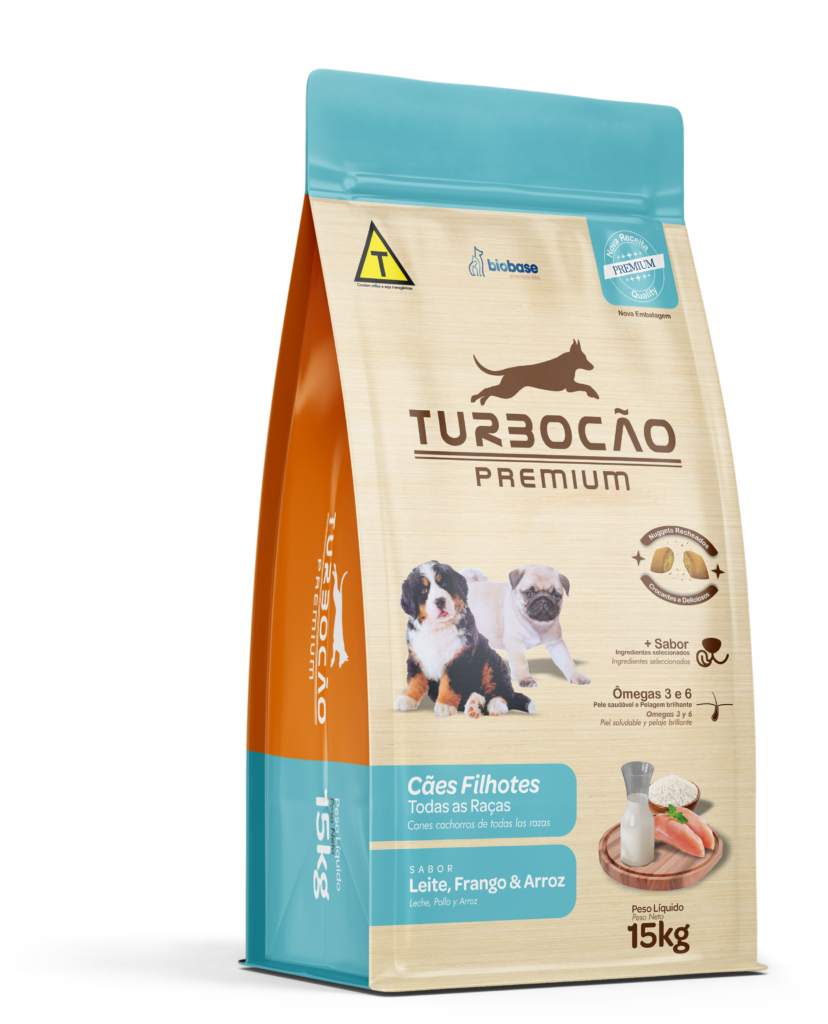 TURBOCÃO PREMIUM FILHOTES LEITE, FRANGO E ARROZ 15 KGS