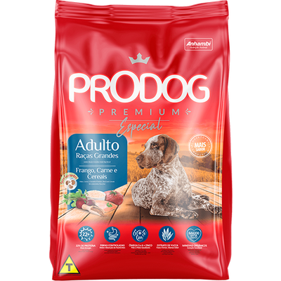 PRODOG CÃES ADULTOS RAÇAS GRANDES FRANGO, CARNE E CEREAIS 25 KGS