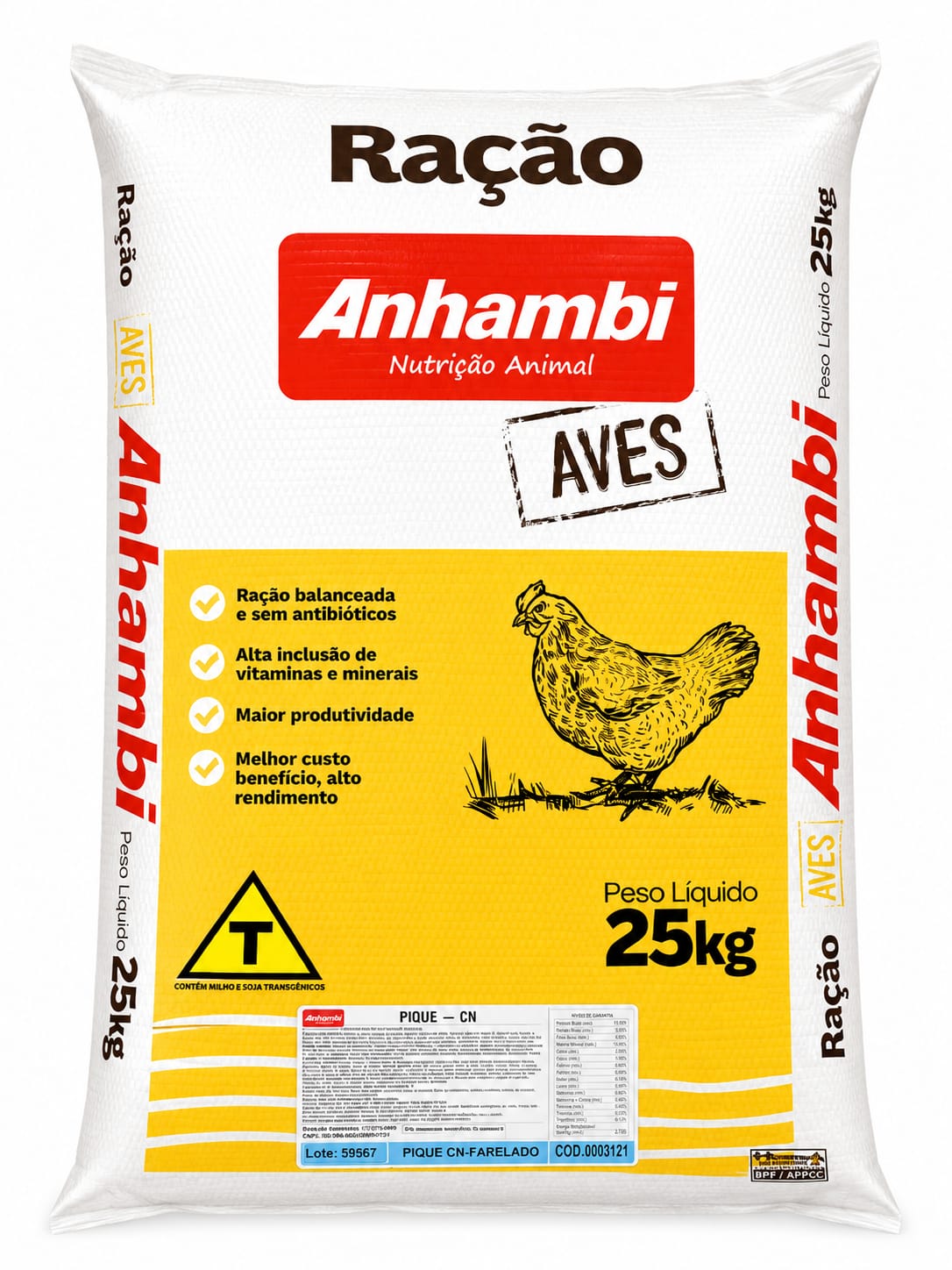 ANHAMBI PIQUE CONCENTRADO  25 KGS - AVES POSTURA