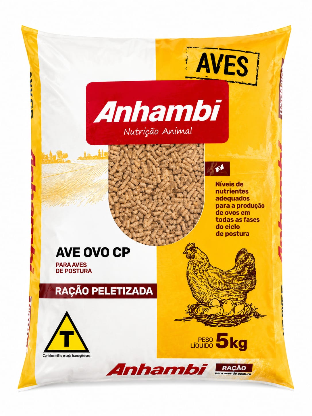 ANHAMBI AVE OVO CP - PELETIZADA 5 KGS (RAÇÃO PRONTA)