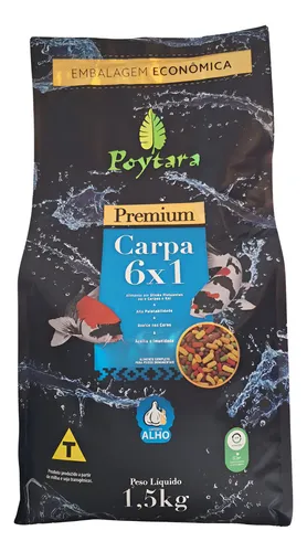 RAÇÃO CARPA PREMIUM 6x1 1,5kg