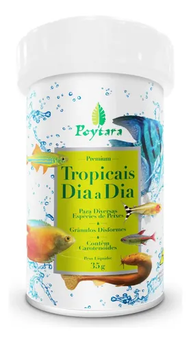 RAÇÃO POYTARA PREMIUM TROPICAIS DIA A DIA 35g