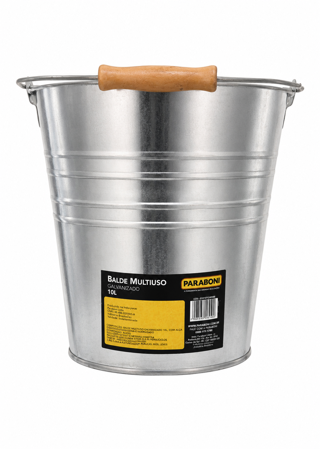 BALDE MULTIUSO GALVANIZADO 10L