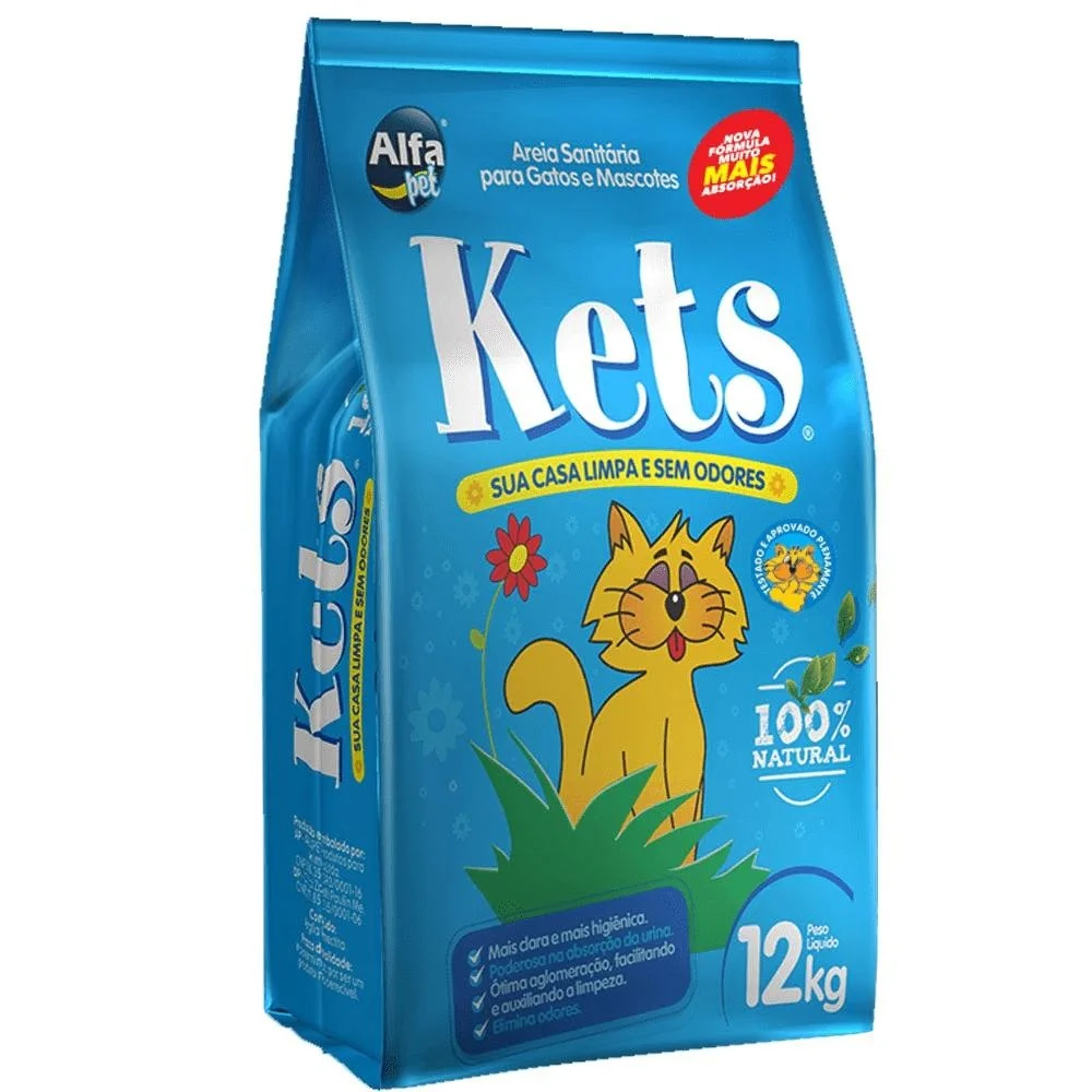 AREIA PARA GATOS KETS 12KG