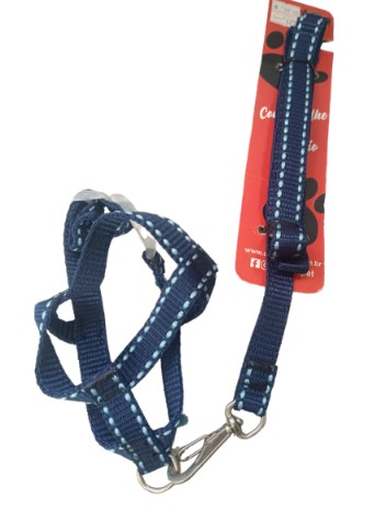 GUIA + PEITORAL SEDA N1 PARA CÃES DE 1 A 2KG