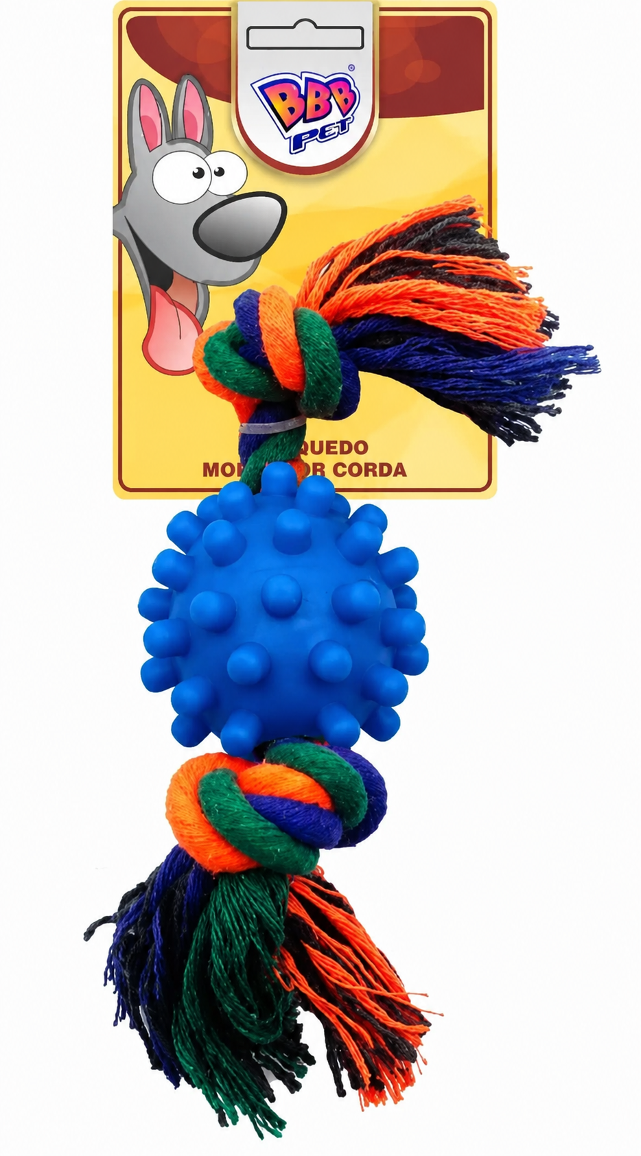 BRINQUEDO MORDEDOR CORDA COM BOLA