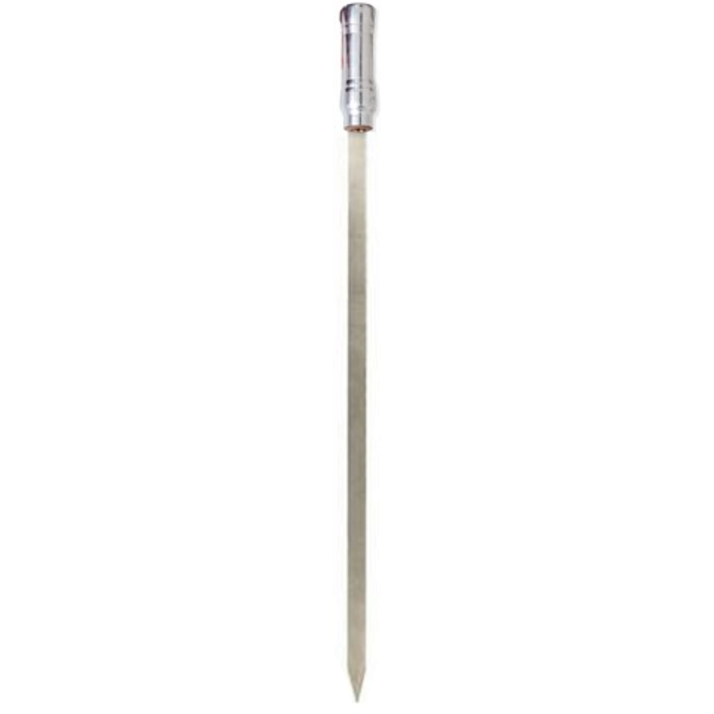 ESPETO AÇO INOX SIMPLES CHATO ESTREITO CABO REV.ALUMINIO 12MM 95CM