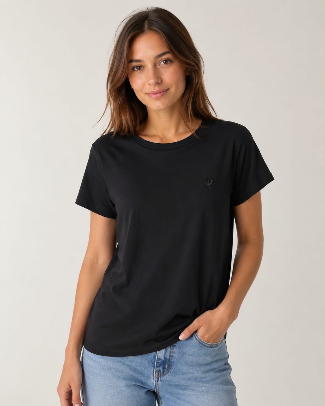 CAMISETA BÁSICA FEMININA - MADE IN MATO - PRETA