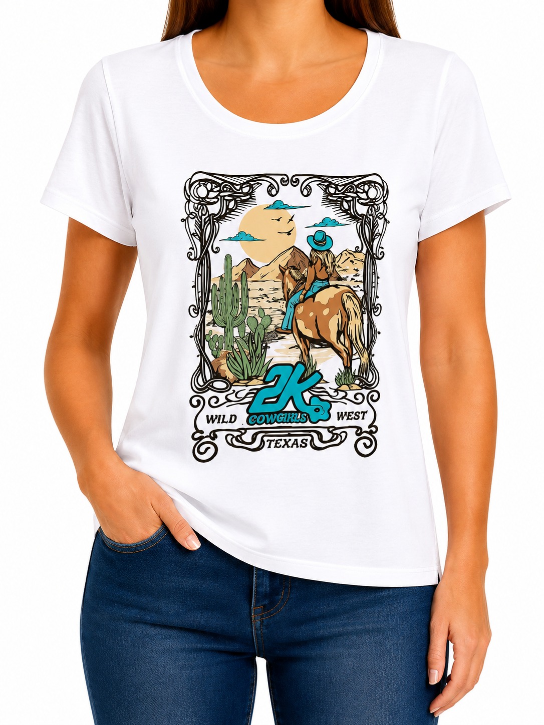 CAMISETA ADULTA FEMININA 2K JEANS- TAMANHO XG