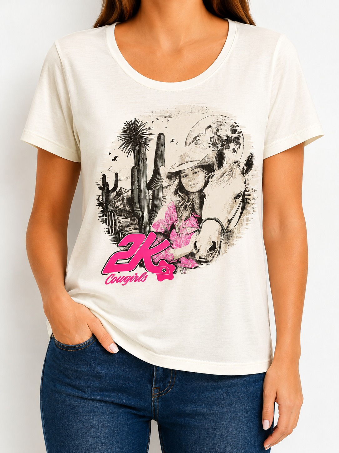 CAMISETA ADULTA FEMININA 2K JEANS- TAMANHO GG