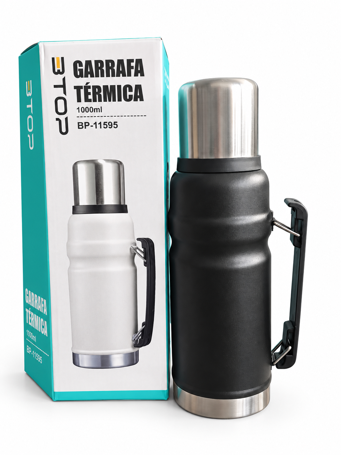 GARRAFA TERMICA BM- P11595 PRETA 1000ML