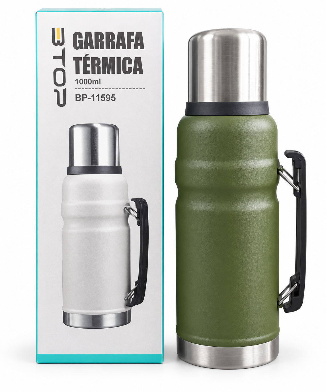 GARRAFA TERMICA BM- P11595 VERDE 1000ML