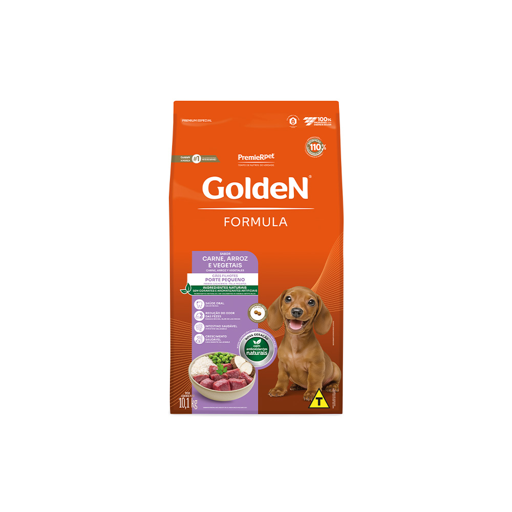 GOLDEN FILHOTES CARNE, ARROZ E VEGETAIS 3 KGS