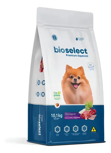 BIOSELECT PREMIUM ESPECIAL CORDEIRO E BETERRABA RAÇAS MINI E PEQUENAS, PELE SENSÍVEL 10,1 KG