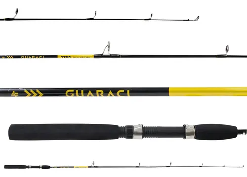 VARA MOLINETE GUARACI 1P 1,50M 812LBS ALBATROZ- PRETA COM AMARELA