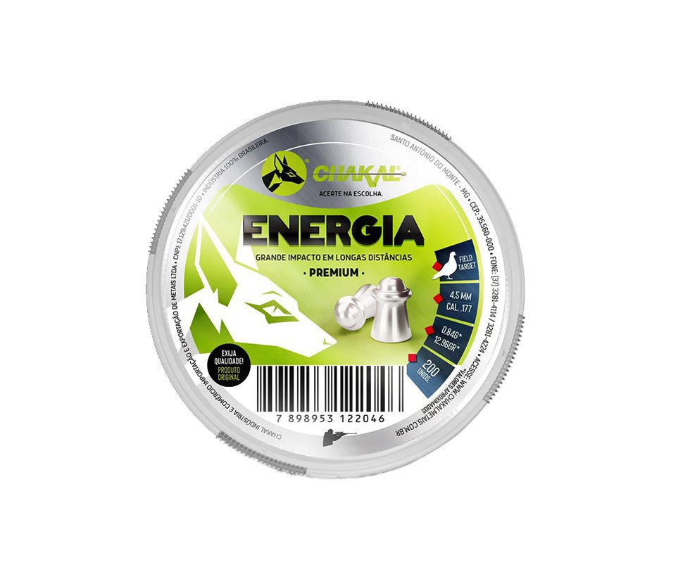CHUMBINHO PRESSAO CHAKAL ENERGIA 4,5 MM
