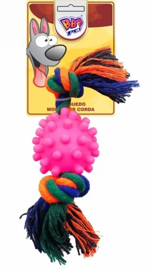 BRINQUEDO MORDEDOR CORDA COM BOLA