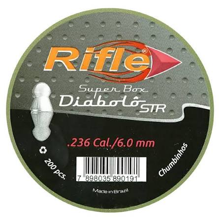 CHUMBINHO PRESSAO RIFLE DIABOLÔ STR 6,0 MM