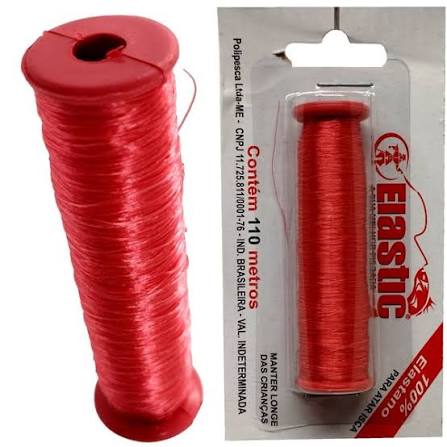 ELASTIC VERMELHO POLI PESCA 50 METROS