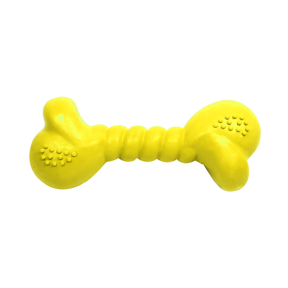 BRINQUEOD FURAÇÃO PET OSSO MAXBONE DE BORRACHA AMARELO