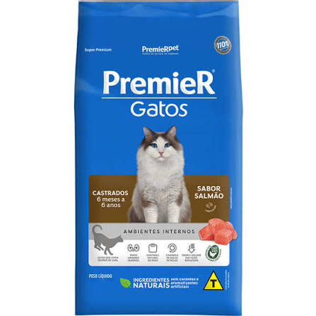 PREMIER GATOS CASTRADOS SALMÃO 1,5 KG