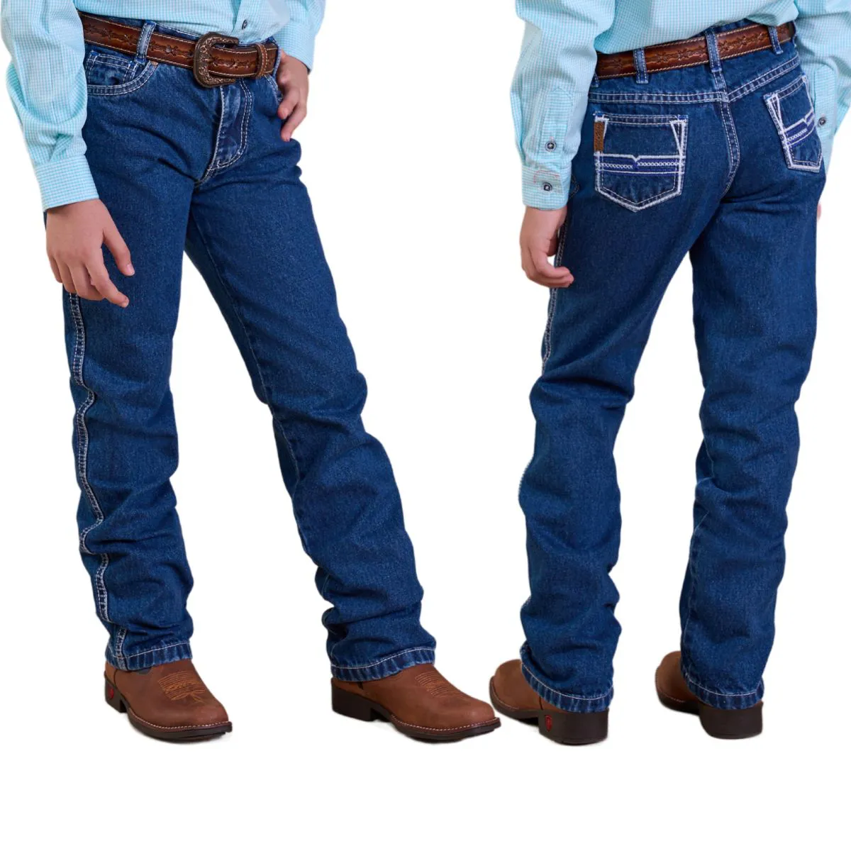 CALÇA MASCULINA INFANTIL BORDADA